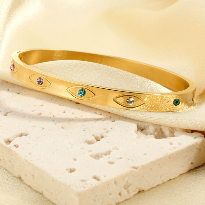 Retro bracelet stainless steel, accessory, European style, high-quality style, light luxury style