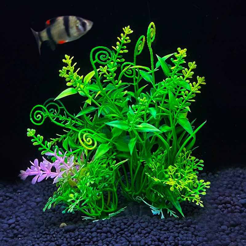 [鱼缸造景摆件塑料仿真水草假海草跨境水族箱装饰植物水族用品]