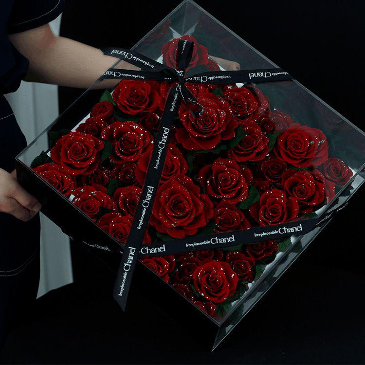 Día de San Valentín regalo romántico Rose espejo caja de flores Jardín de Rosas Regalo de Cumpleaños acrílico Vida Eterna