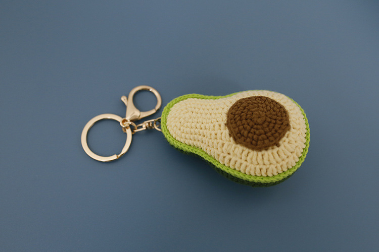 Avocado Pattern Women's Gender 1 Piece Cute Avocado Yarn Women's Bag Pendant Keychain