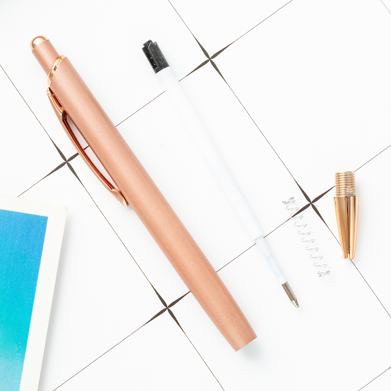 Prensa Bolígrafo De Metal al por mayor logotipo láser estudiante escritura regalo publicidad pluma en stock