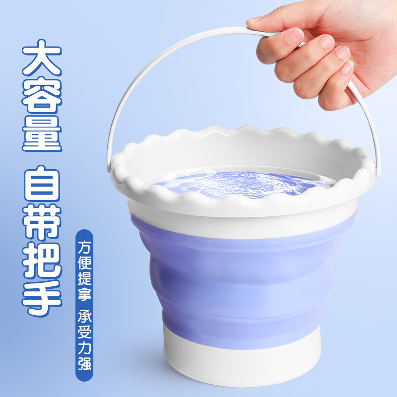 美術シリカゲル折り畳みバケツ洗筆筒多機能ペン洗筆桶水彩釣り携帯ブラシ筆筒|undefined