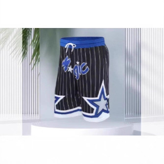 2025男士衬衫与3D魔术队美国复古街蓝色和白色运动嘻哈篮球篮球裤