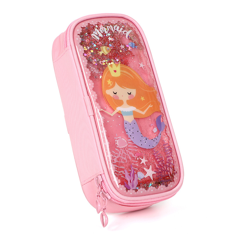 cartoon children's cute plastic pencil case for students