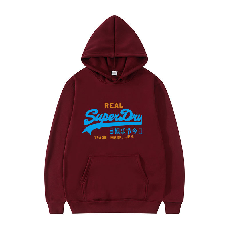 2026 Autumn and Winter Loose Hooded Sweatshirt for Men and Women, Trendy Superdry Letter Casual Hoodie Sweatshirt
