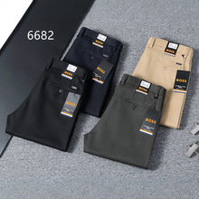 秋冬弹男裤直筒宽松免烫百搭男长裤代发休闲冬季加厚男裤简约百搭