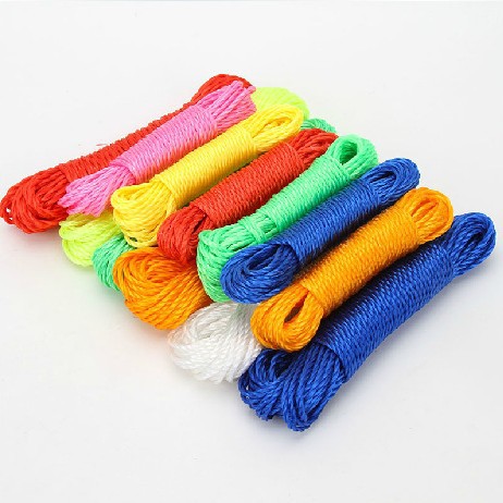 收纳洗晒用具 10米彩色晾衣绳/晒衣绳 捆绑绳 尼龙绳 绳子批发