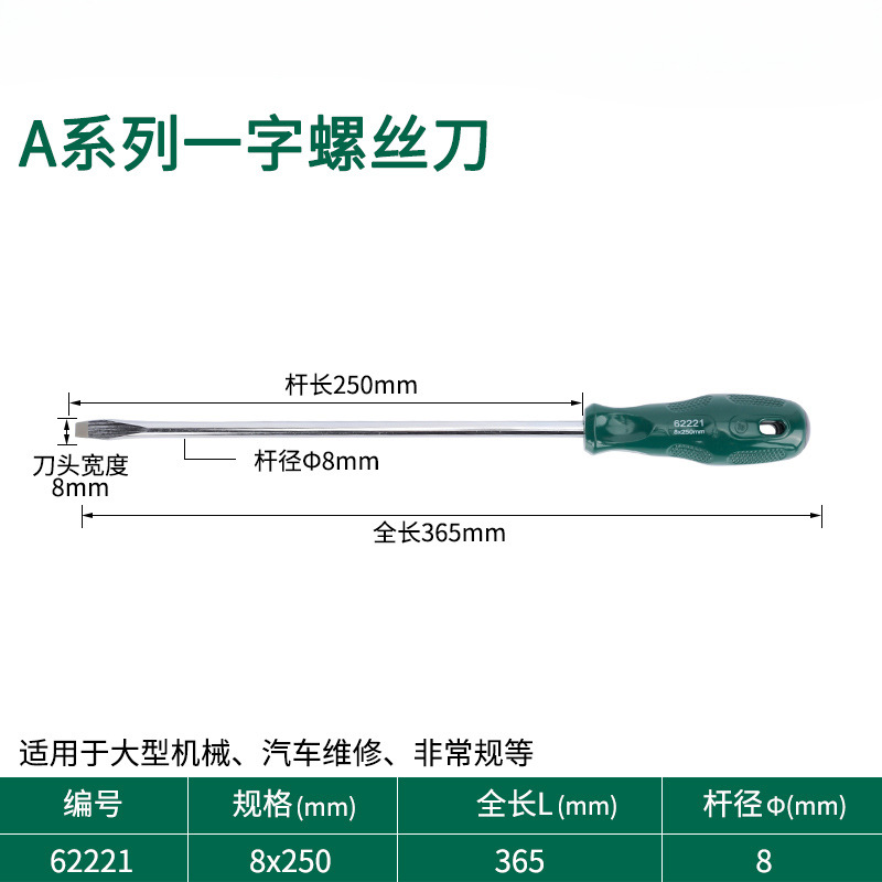 Destornillador de cabeza de rábano pequeño destornillador de ciruela de boca plana cruzada