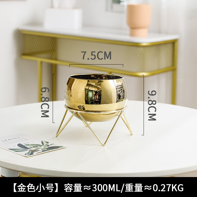 Creativo nórdico suculento maceta simulación flor verde planta cactus hierro cerámica maceta contenedores muebles para el hogar y la oficina