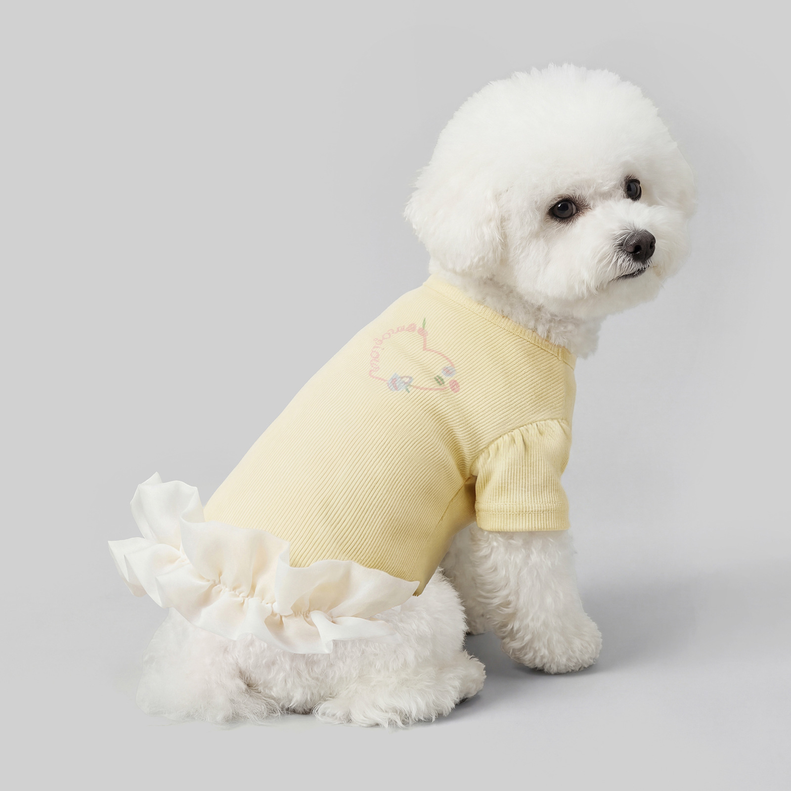 Chaleco refrescante de verano para mascotas con tacto helado, ropa transpirable y fina con protección solar de contraste de color para Bichón Frisé americano._voghion.com