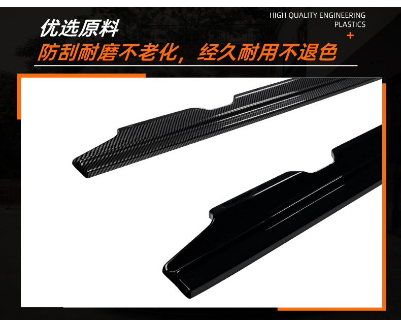Suitable for Skoda Superb B8 2015-22 side skirt spoiler small exterior trim cross-border modification