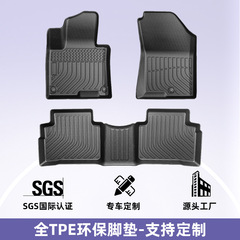 TPV碳纤纹专车专用脚垫TPE汽车脚垫跨境加工定制工厂批发