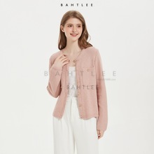 原创设计复古小香气质巴素兰羊毛轻奢金银蚕丝提花针织开衫短款