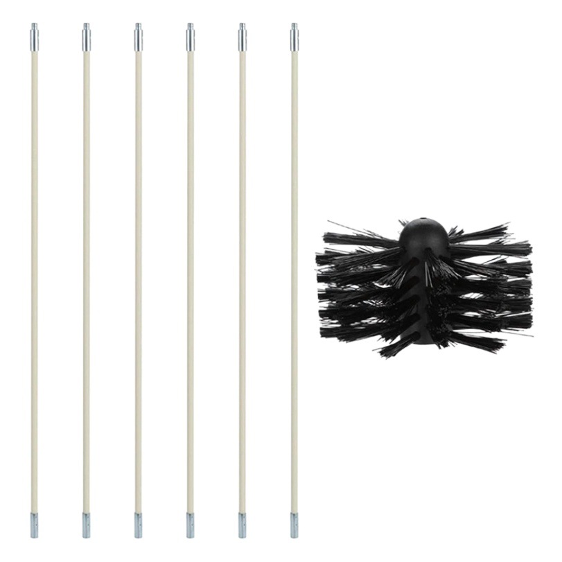 Cepillo de limpieza de nylon para tubos de chimenea flexibles, para máquinas secadoras y calderas, venta caliente transfronteriza