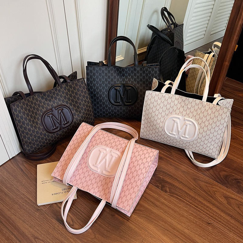 pu时尚大容量托特包小众2025秋冬新款单肩手提包包大容量女士包