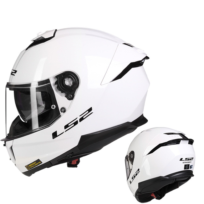 LS2 casco nuevo casco de la motocicleta grande cola doble lente casco completo unisex Four Seasons universal 3C certificación FF808