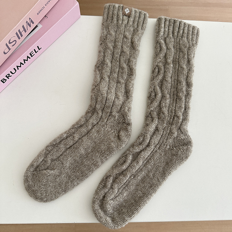 Socks Lingerie Type Unisex Casual Solid Color Polyacrylonitrile Fiber Crew Socks A Pair
