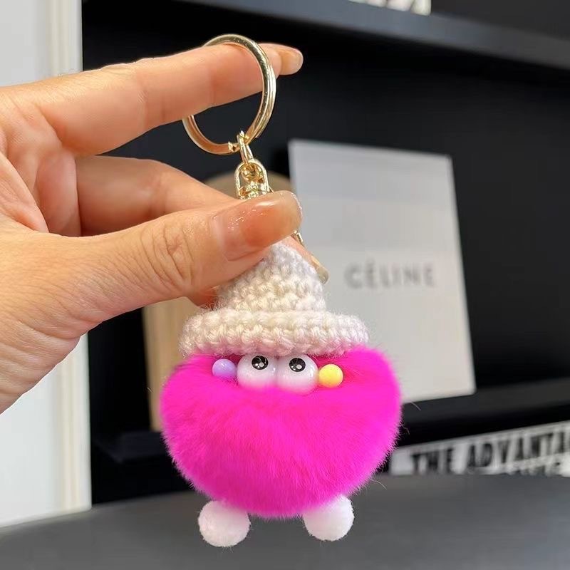 Imitación coreana de pelo de pimples, feos y lindos frijoles, colgantes de peluche, muñecas de dibujos animados, bolsos colgantes, bolsos colgantes, llaveros