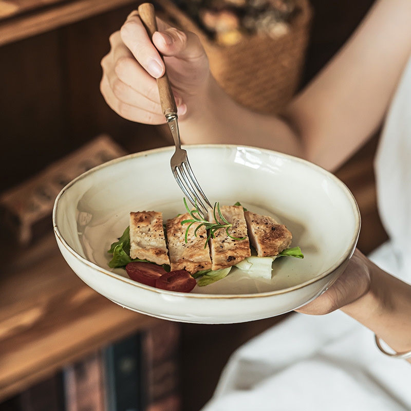horno retro variante tazón de cubiertos de cerámica tazón de ensalada japonés tazón de frutas tazón de fideos tazón de platos de platos al por mayor