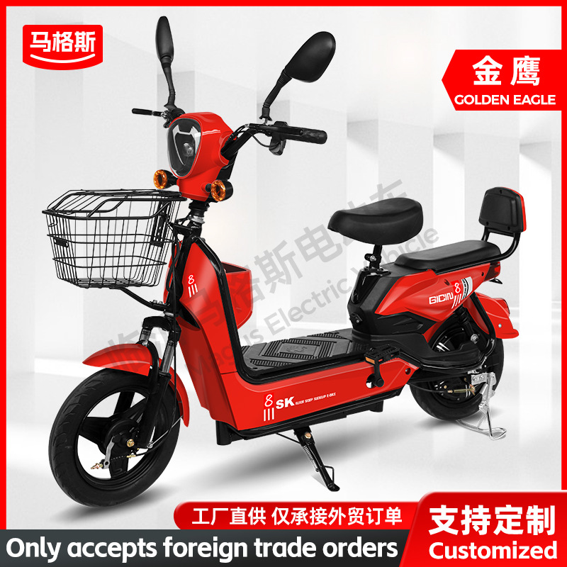 Fuente fábrica venta directa coche eléctrico bicicleta eléctrica transfronteriza coche de batería doble adulto transfronterizo coche eléctrico de dos ruedas