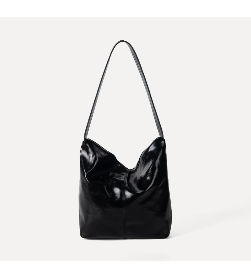 Bolso de hombro tipo bandolera de cuero suave, estilo minimalista y perezoso, versión coreana 2024 para mujer_voghion.com
