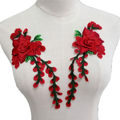 DIY Sewing Colorful Embroidered Boutonnière Decoration Clothing Accessories Qipao Formal Dress Performance Costume Wedding Dress Skirt Hanfu