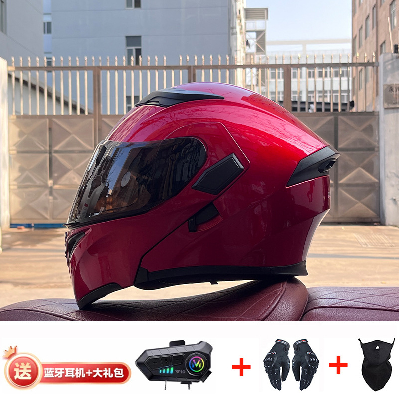 JIEKAI casco de motocicleta casco completo de motocicleta para hombres y mujeres Bluetooth casco de exposición casco de coche eléctrico 3C certificación
