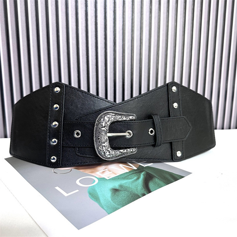 Vintage Waist Seal Women's Suit dress Decorative Elastic Wide Belt Simple All-match Trend Belt Wholesale