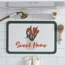 硅藻泥脚垫浴室卫生间厕所吸水速干硅藻土防滑柔远浴室防滑