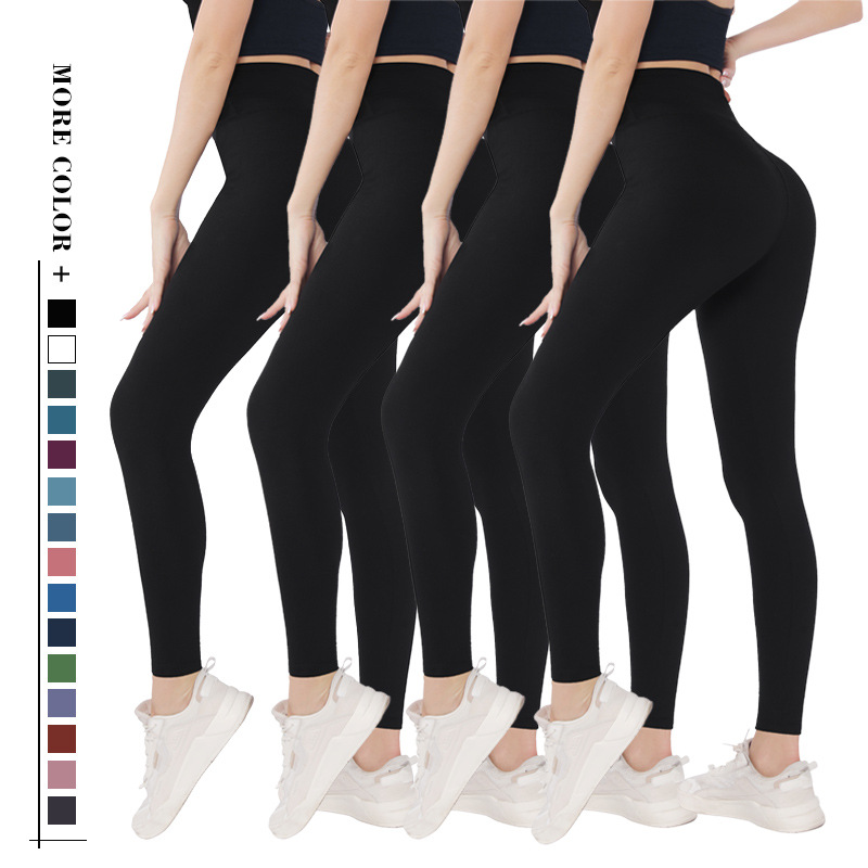 Amazon Specializes in European and American High-Waist Leggings for Women to Wear Tight-Fitting Sports Fitness High-Waisted Yoga Pants