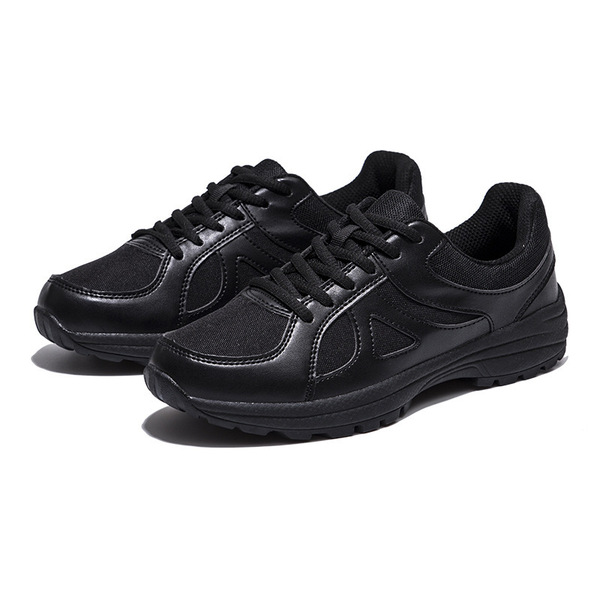 Non-slip black ultra light breathable running sneakers