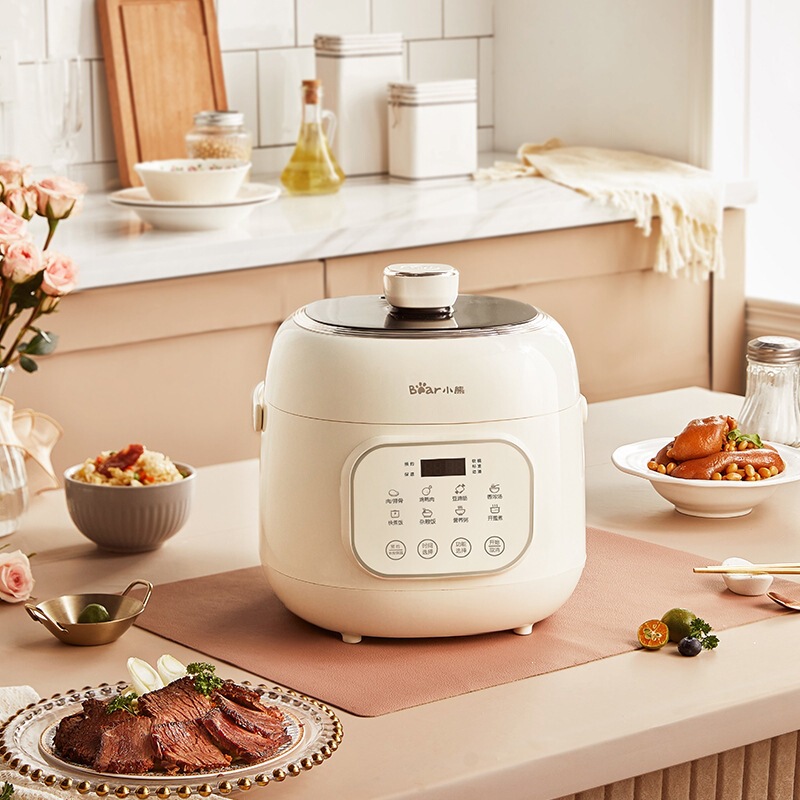 Bear Electric Pressure Cooker 2L Electric Pressure Cooker Rice Cooker for 1-3 People Pressure Rice Cooker Stew Cooker Ylb-A20X2 Bear Electric Pressure Cooker 2L Electric Pressure Cooker Rice Cooker for 1-3 People Pressure Rice Cooker Stew Cooker Ylb-A20X2