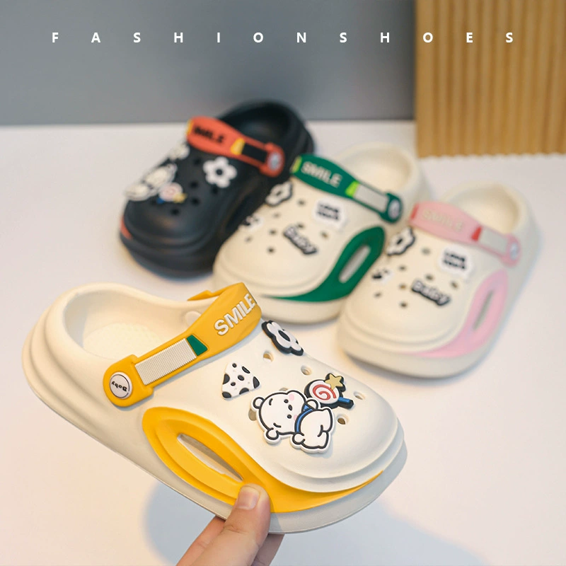 Ultraman Croc Shoes, летние детские тапочки для мальчиков, домашние нескользящие сандалии для малышей, детская пляжная обувь на мягкой подошве