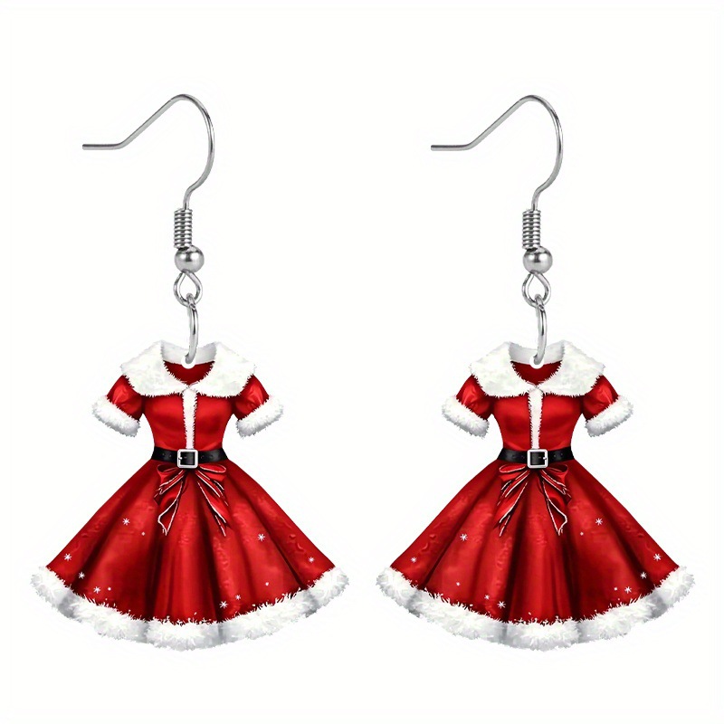 Wholesale 1 Pair Casual Dresses Printing Arylic Drop Earrings
