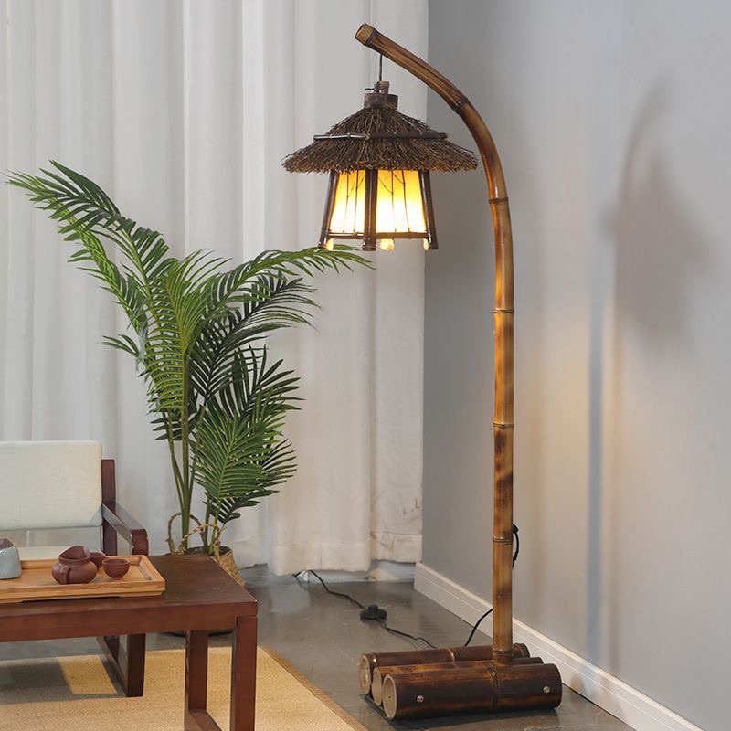 Bamboo Retro Floor Lamp Fishing Lamp Table Lamp Night Light Zen Tea Room Chinese Style Living Room Study Ins Style Ikea
