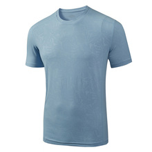 跨境夏季戶外大碼速干短袖男裝冰絲速干衣健身運動T恤 一件代發