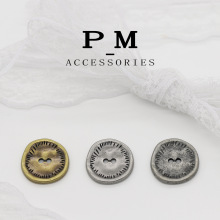 复古不规则圆金属两眼纽扣衬衫西装异形缝线钮扣针织开衫两孔扣子