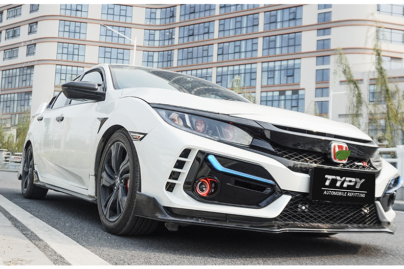 Suitable for the tenth generation of hatchback Civic L-shaped daytime running lights modified typer surround rear bumper lights fog lights daytime running lights