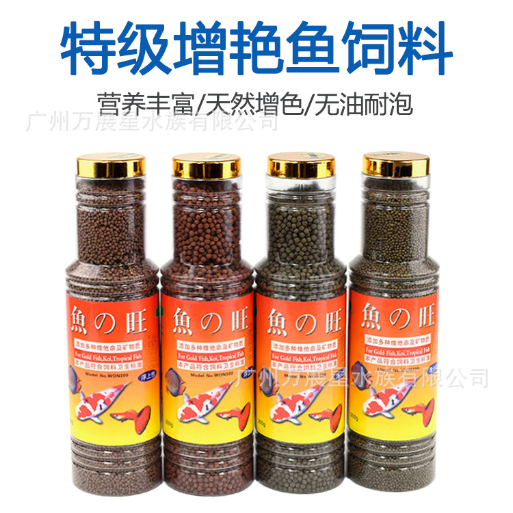 魚之旺魚飼料大顆粒觀賞魚飼料熱帶魚增艷金魚飼料小顆粒錦鯉飼料