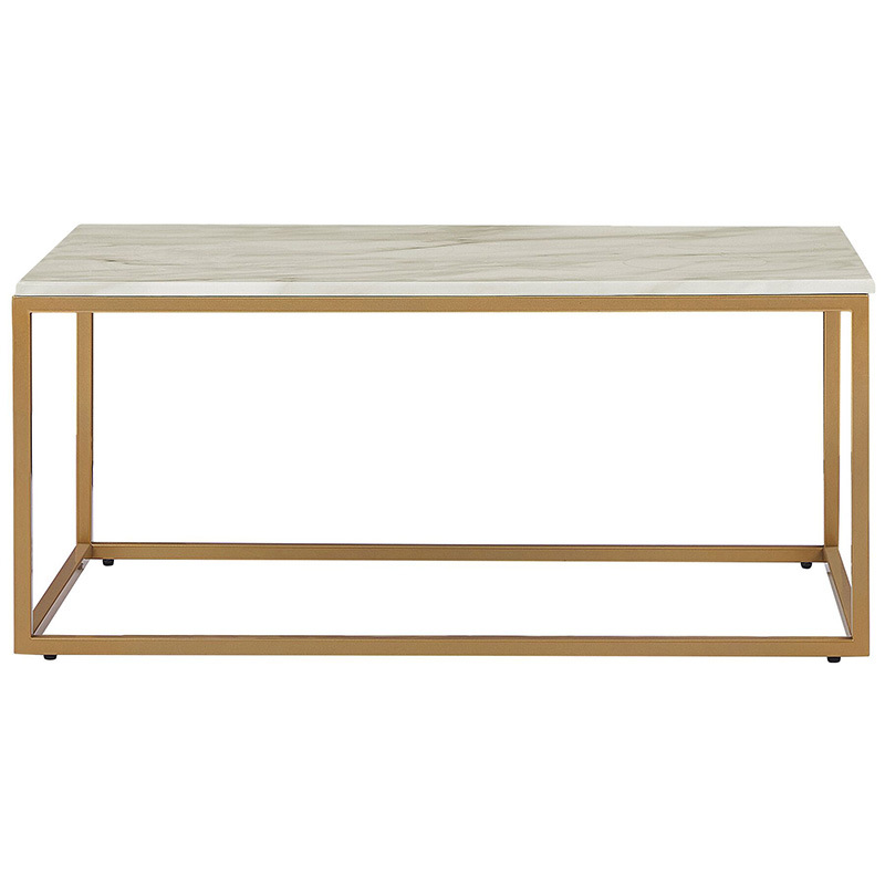 Exportación de tabla de roca rectangular mesa de té lujosa alta sensación moderna simple borde de vidrio templado mesa de café image 6