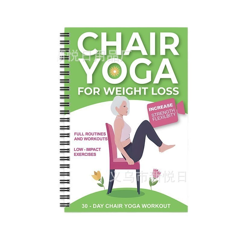 CHAIR YOGA 新款锻炼老年人椅子健康瑜伽线圈本子30天老人瑜伽本|undefined