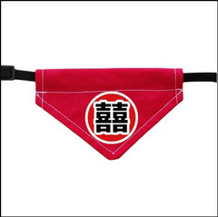 Pet dog cat wedding gift auspicious celebration triangular scarf neckerchief golden retriever corgi bulldog teddy saliva towel collar