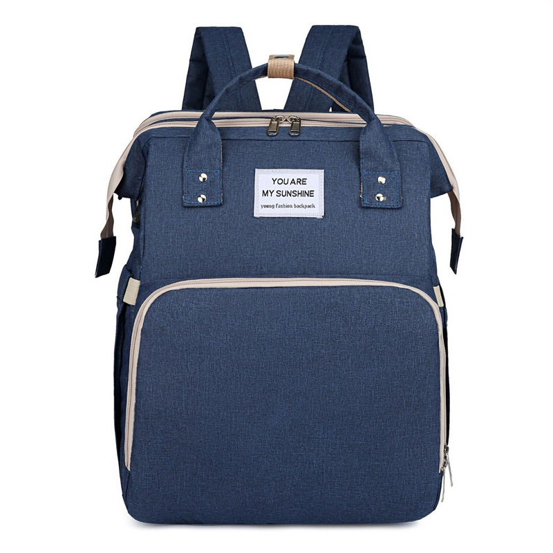 Transfronterizos nueva moda mamá bolsa cuna bolsa multifuncional para madres y bebés para salir bolsas de hombro personalizadas de gran capacidad ligeras