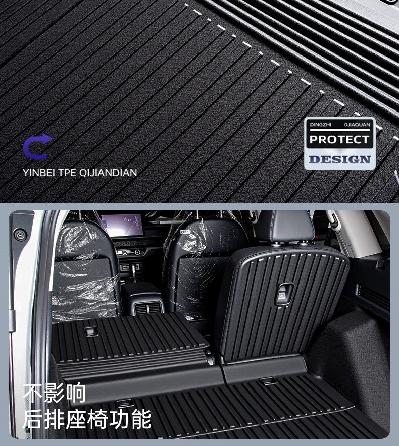 Suitable for 2026 Dongfeng Honda CRV trunk mat TPE floor mat accessories, complete set of interior decoration items 2524