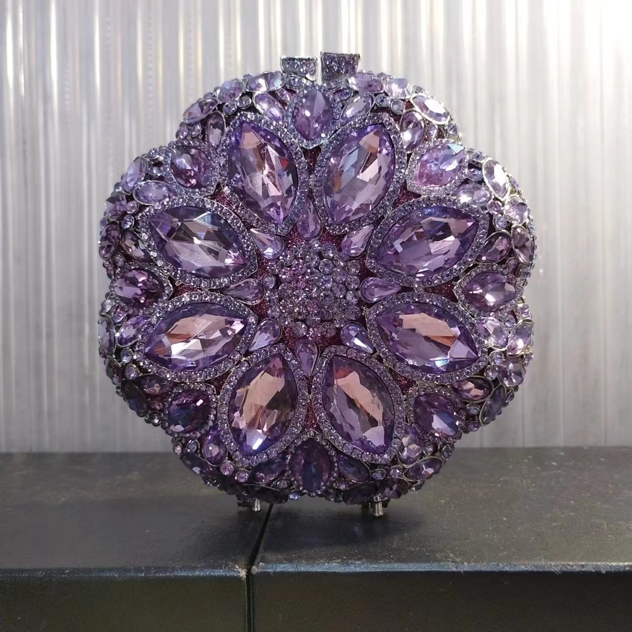 惜缘 速卖通缕空金属镶钻晚宴包外贸女士宴会礼服满钻手拿时装包