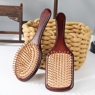in stock brown bamboo air cushion comb hair massage airbag comb home daily hair straight hair big board comb