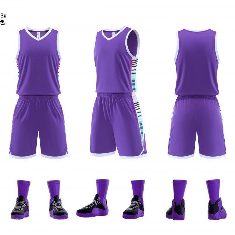 Nuevo traje de uniforme de baloncesto Camisetas de competición impresas para hombres y mujeres Campamento de entrenamiento para niños de verano Uniformes de equipo Chaleco Pantalones de cuatro puntos