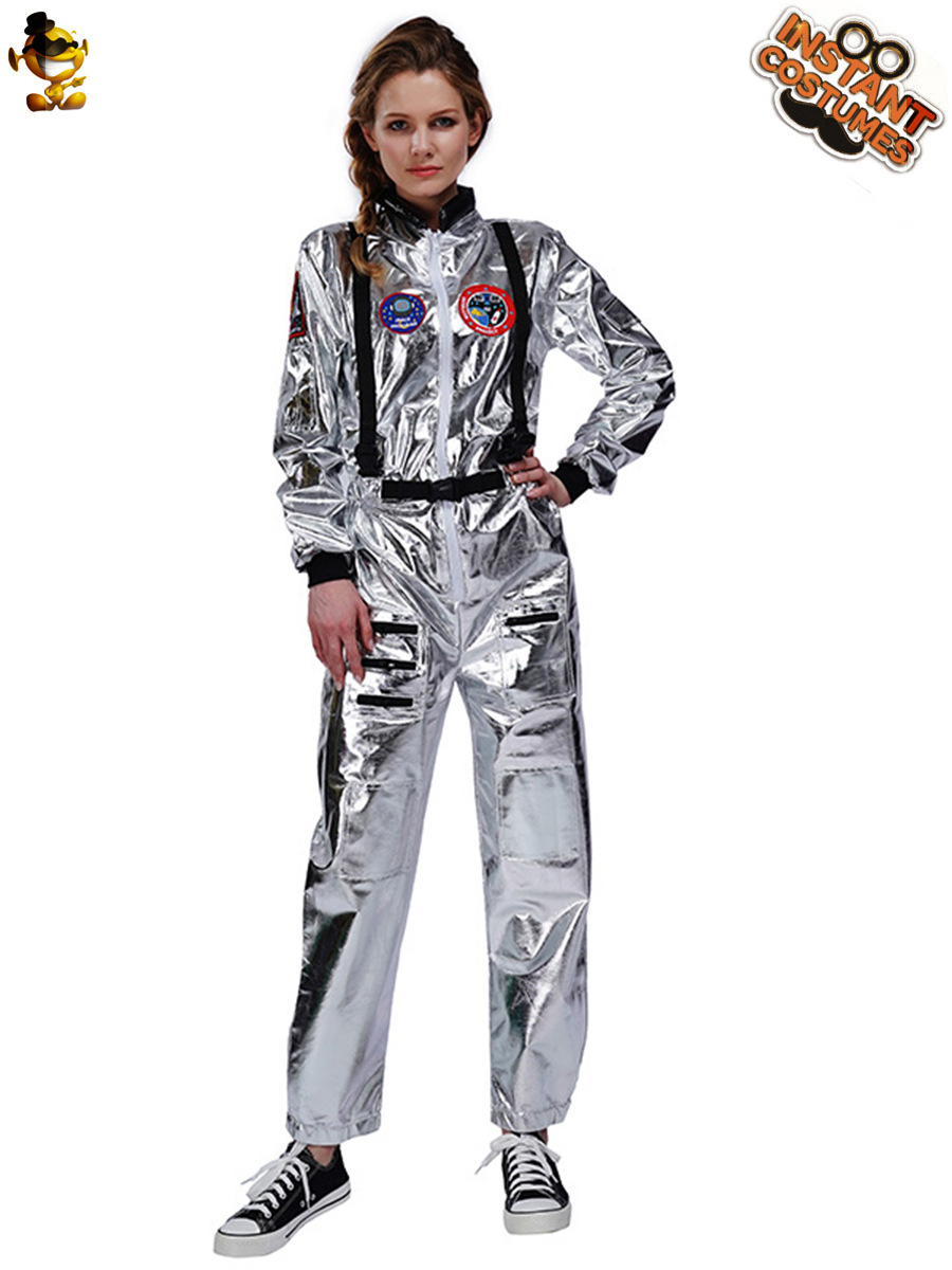 Pareja de hombres y mujeres adultos astronauta uniforme ventas transfronterizas ropa de Halloween astronauta ropa de fiesta lote