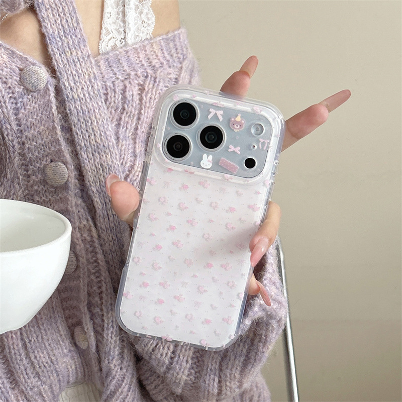 Japanese and Korean Apple 17 Pro Max Niche 14 Crushed Flower Rabbit iPhone 15/16 Pro Phone Case Full Coverage Japanese and Korean Apple 17 Pro Max Niche 14 Crushed Flower Rabbit iPhone 15/16 Pro Phone Case Full Coverage