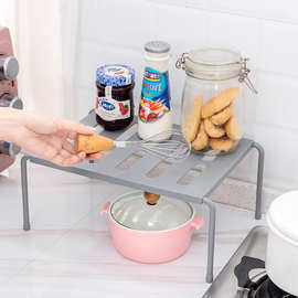 厨房置物架家用调味料收纳架可伸缩落地多用架子塑料调料架